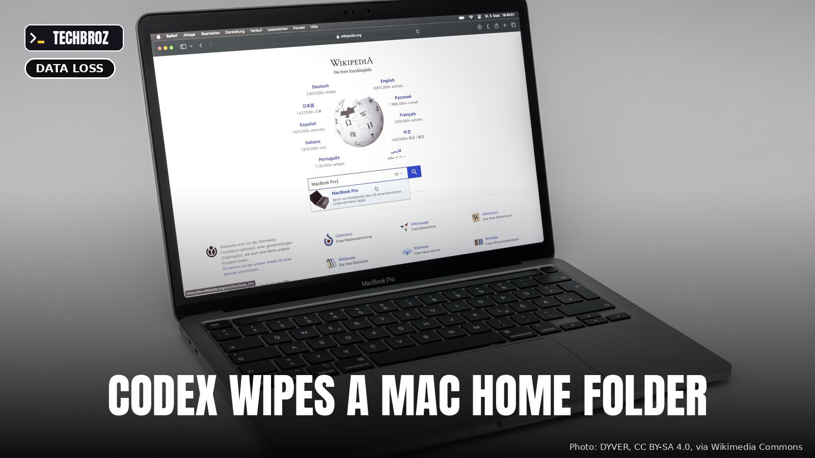 Generic MacBook; not the affected device.