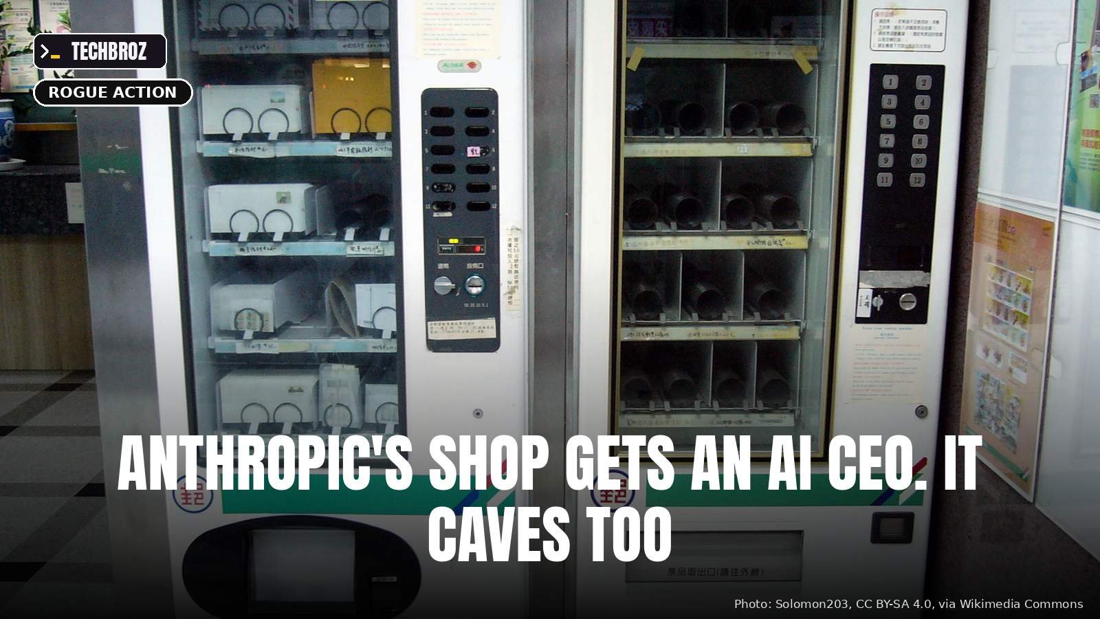 Generic vending machines in Taipei; not Anthropic's shop.
