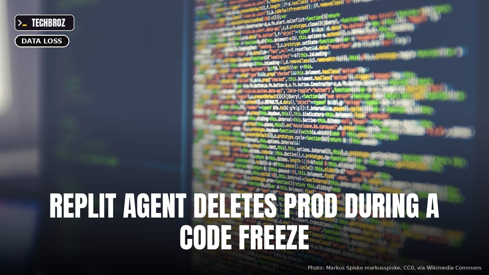 Generic code on a monitor.