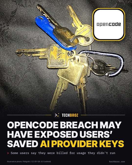 Fail card: OpenCode breach may have exposed users' AI provider keys